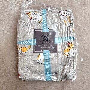 New Wearable Cat Novelty Print Blanket Hoodie Oversized Sherpa for Adults